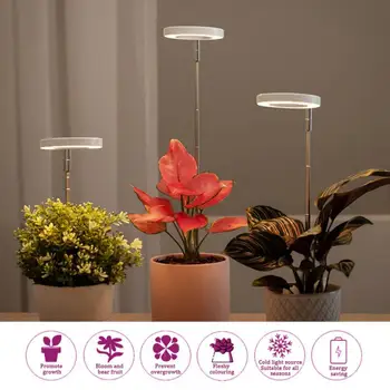 Led лампа за отглеждане на растения, USB таймер, фитолампа с регулируема яркост в помещението, автоматично включване / изключване на фаровете за хидропонно отглеждане на пълна гама Изображение 2