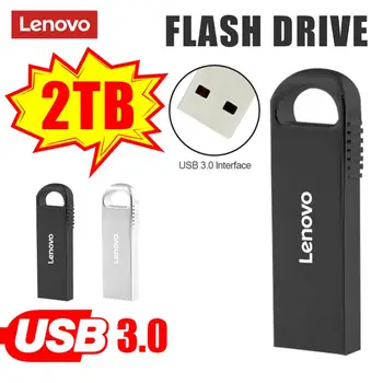 Lenovo Metal USB 3.0 Флаш-Диск 2 TB USB Memory High Speed U Stick 1 TB Водоустойчив Карта с Флаш Диск За Лаптоп Безплатна Доставка