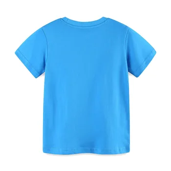 Little maven / Детски дрехи 2024, Летни блузи, Нова Скъпа детски дрехи, тениски за по-малките момчета, тениски с динозавром от картун 