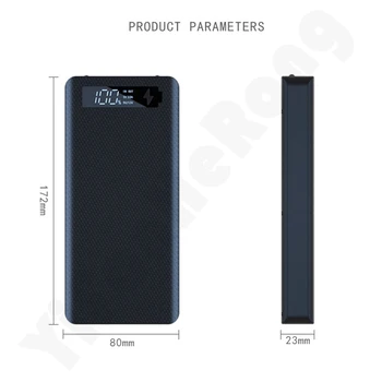 M8 8*18650 Притежателя Батерии Power Bank Case PD QC3.0 кабел за зареждане Цифров Дисплей САМ Box Kit За Huawei Samsung iPhone Изображение 2