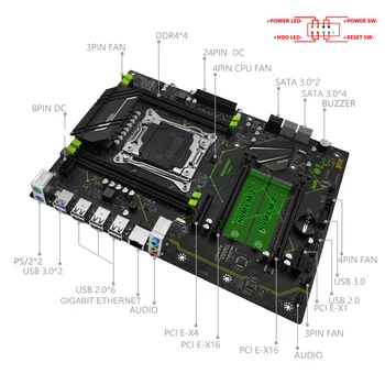 Machinist E5 MR9A V1 Поддръжка на дънната платка LGA 2011-3 Xeon E5 V3 V4 CPU Процесор DDR4 RAM Четырехканальная Памет ATX NVME M. 2 Изображение 2