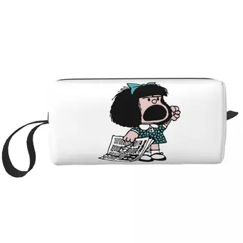 Mafalda Протести срещу Голям козметични чанти Beauty Bag Пътни Козметични Чанти Преносима Чанта за Тоалетни Принадлежности, Унисекс
