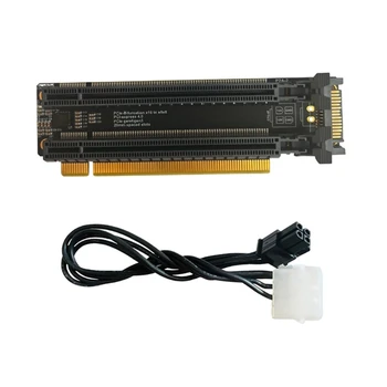 PCIe-Раздвоение на разширителни карти от X16 до X8X8 PCIE Gen4 X16 с отделяне от 1 до 2 пристанища F0T1 Изображение 2