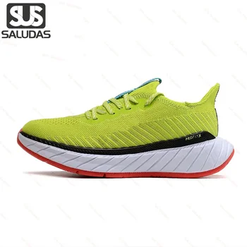 SALUDAS Carbon X3 Спортни Обувки, Маратонки с Карбонова Подплата За тренировки Ежедневни Маратонки Състезателни Маратонки За Бягане Пътни Маратонки За бягане