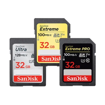 SD карта SanDisk Ultra /Extreme /Extreme PRO 32GB 64GB 128GB 256GB Carte SDXC SD Class10 C10 U3 V30 4K UHD За SD-карта Камери