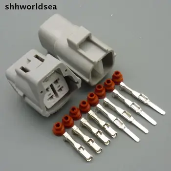shhworldsea 5/30/100 комплекти 2,2 мм 4pin мъжки женски универсален 4-лентов щекер сензор за кислород 2JZ A/C 4P Конектор калъф за Toyota