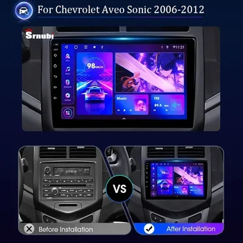 Srnubi Android 12 Автомагнитола за Chevrolet Aveo 2 Sonic T300 2011-2015 Мултимедиен плейър Навигация 2 Din GPS Carplay Главното устройство Изображение 2
