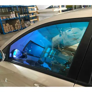 Sunice VLT55% Автомобилна Фолио-Хамелеон За Оцветяването на прозорци, Нанокерамическая UV-Защитна Винил фолио За защита от слънчевите лъчи, Залепваща стикер 1.52x20m Изображение 2