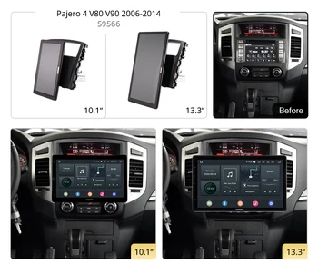 Tesla style PX6 Android 10.0 Автомобилен Мултимедиен Плейър GPS Навигация С Автоматично Завъртане на IPS за Mitsubishi Pajero 4 V80 V90 2006-2014 Изображение 2