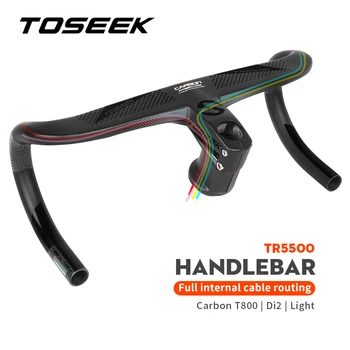 TOSEEK TR5500 Лост за шоссейного велосипеди с пълно вътрешно уплътнение за кабел T800 Carbon Integrated Di2 с притежателя на велокомпьютера