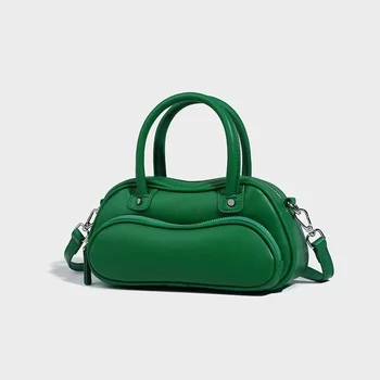 Trend нишевый дизайн, ретро-однотонная bag-въздушна възглавница, модни проста чанта, чанта през рамо с голям капацитет, луксозна чанта