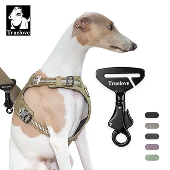 Truelove Трайно средство за домашни любимци, надежден заключване на предпазен колан за куче, скоба за яката, безопасни аксесоари за кучета от лека алуминиева сплав.