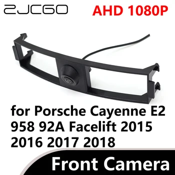 ZJCGO AHD 1080P 170° Сляпа Зона Рибено Око, Предна Камера за Кола за Porsche Cayenne E2 958 92A Facelift 2015 2016 2017 2018