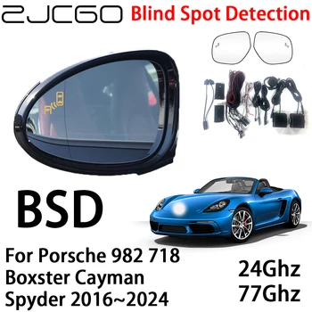 ZJCGO автомобили BSD радарът на системата за предупреждение за откриване на слепи зони Предупреждение за безопасно шофиране за Porsche 982 718 Boxster, Cayman Spyder 2016 ~ 2024