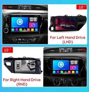 Авто Android Android 13 За Toyota Hilux Revo 2015-2020 Авто радиоплеер Android Auto GPS Навигация Carplay Сензорен Екран DSP Изображение 2