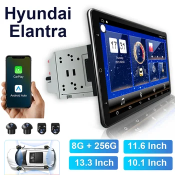 Авто мултимедиен плеър на Android за радиото на автомобила Hyundai с екран на Android, Нов автомобилен монитор Avante AD Elantra LHD 2019 +