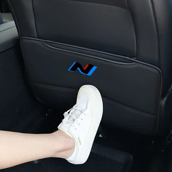 Авто устойчив на удари Подложка Защитна Подложка На Облегалката на Седалката Против Kick Pad Автомобилен Аксесоар За Hyundai N line N Performance Nexo Palisade Porter