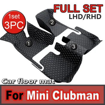 Автомобилни постелки за Mini Clubman Clubvan R55 2007 ~ 2015, килими, Трайни килими, Луксозна кожена подложка, Защитна подплата, Автомобилни аксесоари, 2008