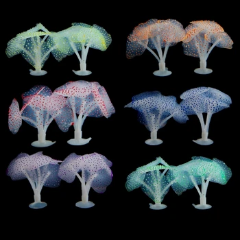Аквариум, цветни меки коралови теми-украса за терариум