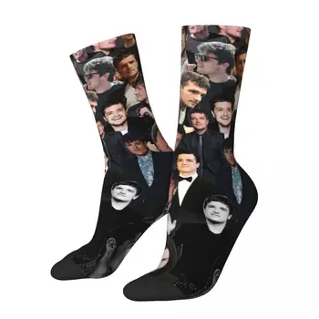 Баскетболни чорапи Джош Хатчерсона в ретро стил, Актьор от киното и телевизията, Дълги чорапи от полиестер за жени и мъже