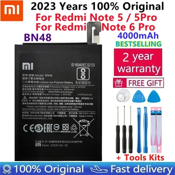 Батерията на Телефона Xiaomi BN48 4000 ма батерия с голям Капацитет за Висококачествен Сменяеми батерии За Xiaomi Redmi Note 6 Pro + Средства + Стикери