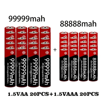 Безплатна доставка AA + AAA батерия е напълно нов 1.5 VAA висок капацитет 99999mAh + 1.5vaaa88888mah акумулаторна батерия за часовници, фотоапарати Изображение 2