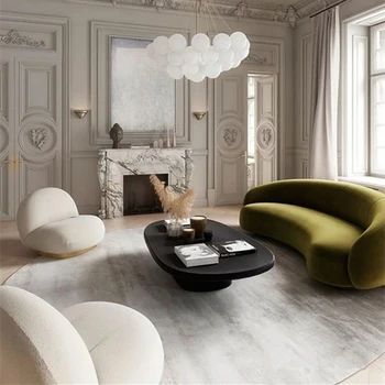 Безплатна доставка големи Бели дивани за почивка, мек Модерен, удобен диван, 3-местен дизайн, Канапе, трансформируемая мебелите за дневна Изображение 2