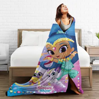 Блестящо и ухилен детски подарък одеяла от картун Аниме, Флисовое украса, Дишащи Супер Меки завивки за легла, кола одеяло Изображение 2