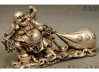 бял Мед КИТАЙСКИ занаяти декор Азиатски de cobre Тибет сребро 8 