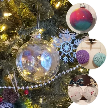 Висящи топки за коледната елха, декоративни топки, висулки за елха, коледни аксесоари, материали за коледна украса, консумативи Изображение 2