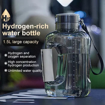 Водородната бутилка за вода 1,5 л Преносима спортна бутилка за вода с богато съдържание на молекулен генератор на водород вода Изображение 2