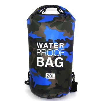 Водоустойчива чанта за плаващи в камуфлаж, PVC, bag-чанта на едно рамо, лесно сгъваема чанта за съхранение за гмуркане на открито Изображение 2