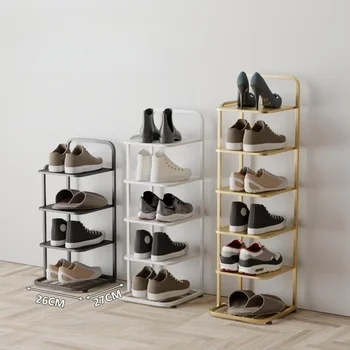 Входна мебели за вертикално съхранение на дома Желязна Художествена полици за съхранение на Поставка за цветни растения Модерна стойка за обувки, Шкафове за обувки, Метални рафтове