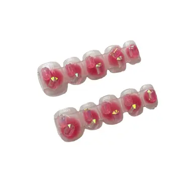 Външен ноктите ръчно изработени Гол Pink Blush с Pure кутия за инструменти, изцяло затварящ ноктите, размер XS, M, L, Лека вариация на нокти за жени и момичета Изображение 2