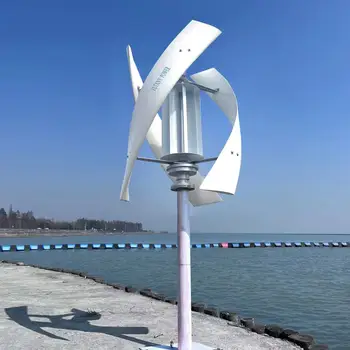 Вятърна турбина съвременен дизайн с вертикални корена на малка вятърна турбина 24 В, по-евтина нож фибростъкло, само вятърна турбина Изображение 2