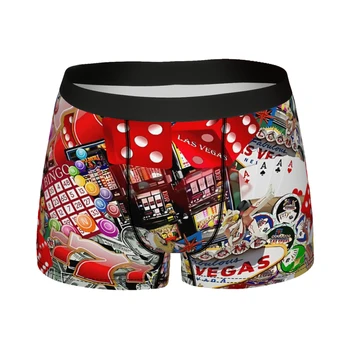 Гащи Gamblers Delight Las Vegas Icons, Памучни бикини, Мъжко бельо, Секси къси панталони, Гащи-боксерки