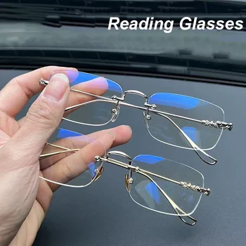 Готови очила за старческо без очила Унисекс, Жени, Мъже, Очила за четене със синя светлина, Оптични очила за далечния преглед на рецепта Изображение 2