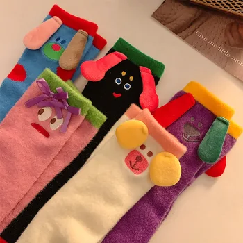Грозни и красиви, забавни плюшени детски чорапи, сладки чорапи за влюбени, спални чорапи за топла и удебелени есента и зимата