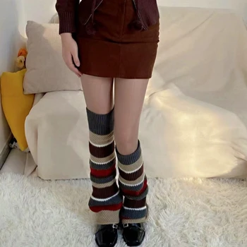 Дамски Възли Дълги Чорапи, Гамаши В Готически стил Harajuku Boot Socks Изображение 2