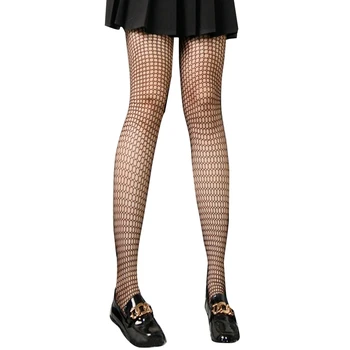 Дамски секси прозрачни мрежести чорапогащи в стил Харадзюку с кръгли дупки, жакард прозрачен чорапогащник на точки, черна мрежа, директна доставка