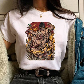 дамски тениски shingeky no kyojin, японската тениска, дамски дизайнерски дрехи с комиксами
