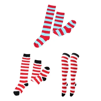 Дамски терлици райе, Коледни чорапогащи, есенно-зимни чорапогащи, дълги чорапи за cosplay-партита 37JB