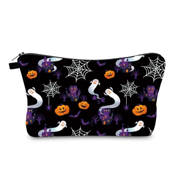Дамски червило с бонбони и тиква за Хелоуин, косметичка на въздушна възглавница, чанта за грим, чанта за пране, чанта за организиране, 2023 Преносим чанта за пране