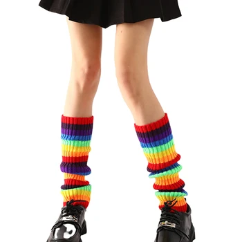 Дамски чорапи с дрямка, зимни чорапи с дължина до коляното, обикновена калъфи за крака