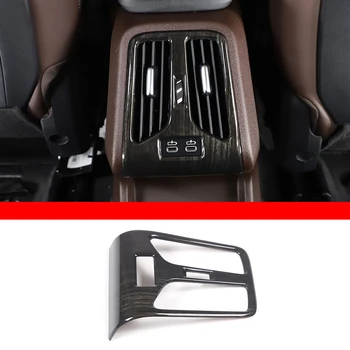 Декоративна рамка задната част на изпускателната панели на автомобила ABS черно дърво за BMW iX1 X1 U10 U11 2023-2024 Аксесоари за интериора