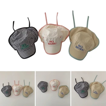 Детска градинска солнцезащитная шапка, бейзболна шапка, със защита от ултравиолетови лъчи, детска гъвкава шапка лятна шапка, директна доставка Изображение 2