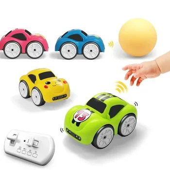 Дистанционно управление с интелигентен сензор, cartoony мини кола с дистанционно управление, електрически автомобил е интелигентна музика, осветление, детски играчки, подарък