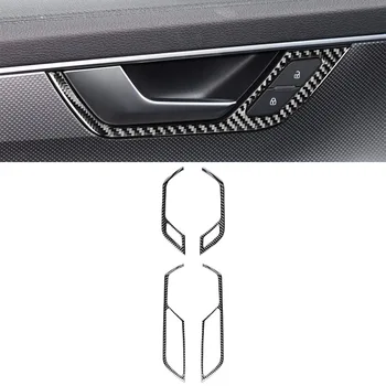 Дръжка за вътрешната страна на вратата на колата, Декоративни стикери, Накладки за Audi A6 C8 A7 2019 2020 2021 2022 Аксесоари от мека въглеродни влакна