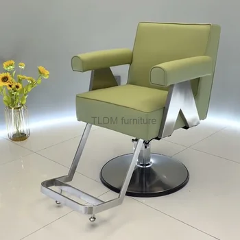 дълбоко кресло козметични фризьорски стол на колела професионален стилист прости фризьорски стол козметична Мебели за интериора на silla barbero YQ50BC