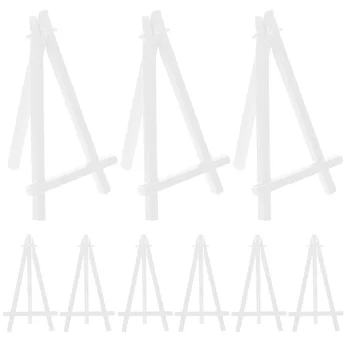 Дървена мини-рамка за мольберта Триъгълна Поставка за карти с номер на Сватбена маса Титуляр за Фотодисплея Детски Пособия за рисуване и бродерия Изображение 2